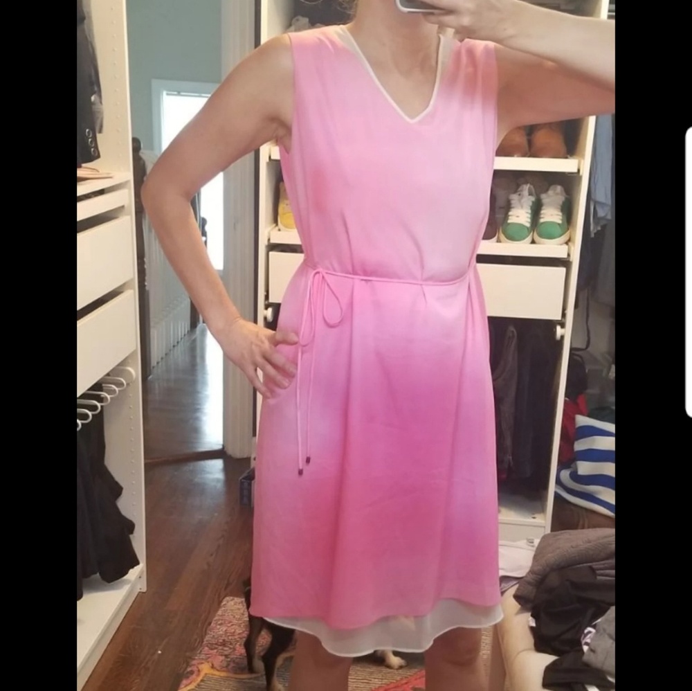 T Tahari pink ombre dress